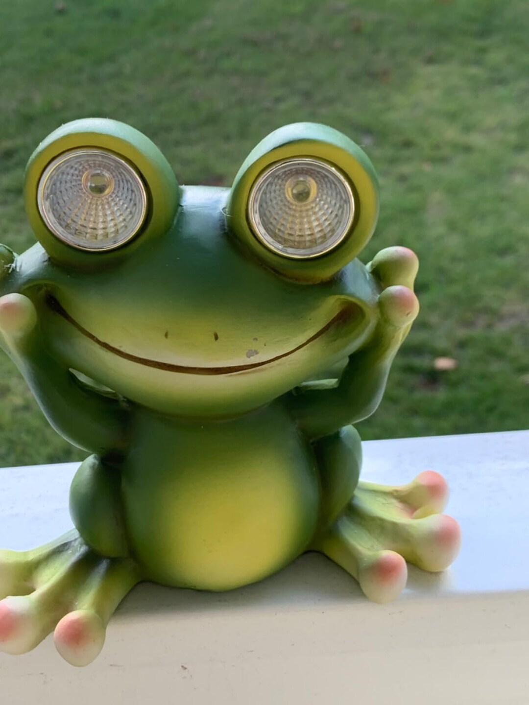 Solar Powered Frog Outdoor LED Garden Light Decor Etsy
