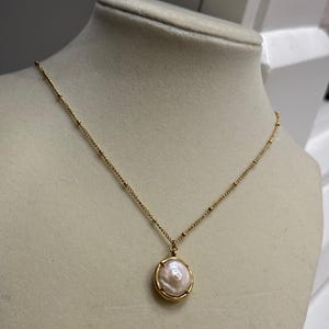 Natural pearl necklace, Single Pearl Necklace, gold pearl necklace, gift for her, Dainty Pearl Necklace, Minimalist Choker, dainty pearl