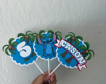 Adornos para cupcakes de Lilo y Stitch