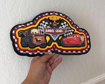 Letrero para la habitación de Disney Cars