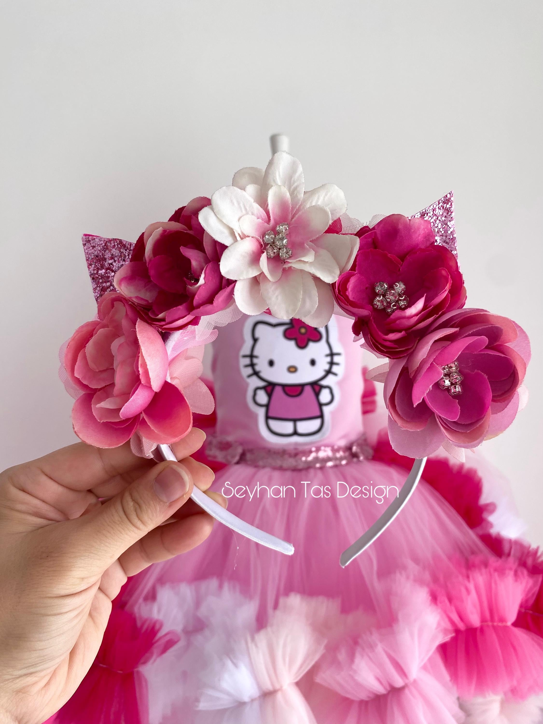 Girl's Hello Kitty Birthday Tutu Dress: Pink Tailed Party Dress - Etsy