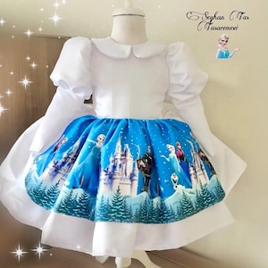 Elsa costume, Frozen Inspired Elsa Kids Costume - Girls Birthday Party Dress - Snow Queen Costume, Snow Queen Dress, Frozen dress, Elsa
