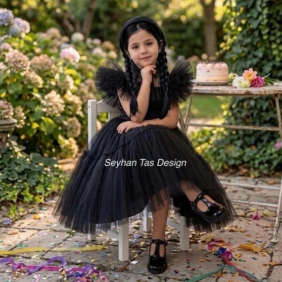 wednesday addams black dress Wednesday Addams Dress Cosplay Costume CoserZ