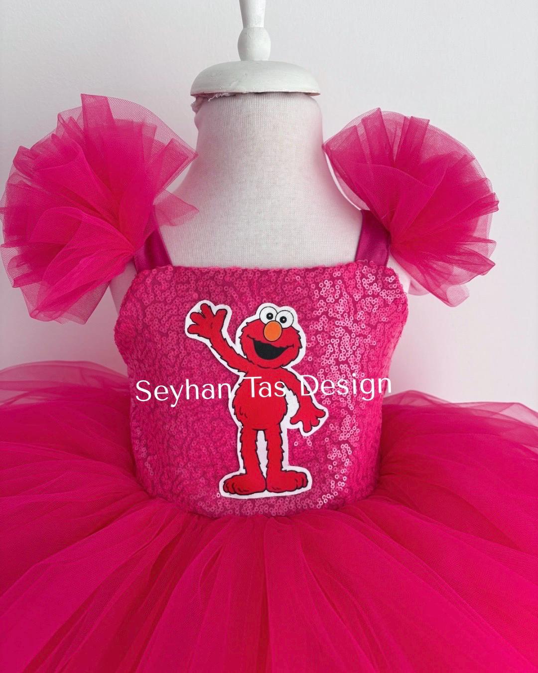 elmo birthday dress 2t Elmo Personalized Birthday Girl Outfit main image 0