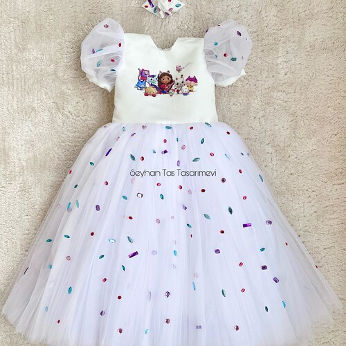 open lace back dress Gabby Dollhouse tutu set-Gabby Dollhouse outfit-Gabby Dollhouse dress main image 1