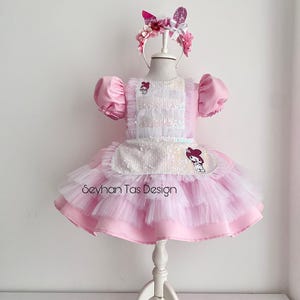My Melody Inspired Tulle Princess Dress - Handmade Party Dress