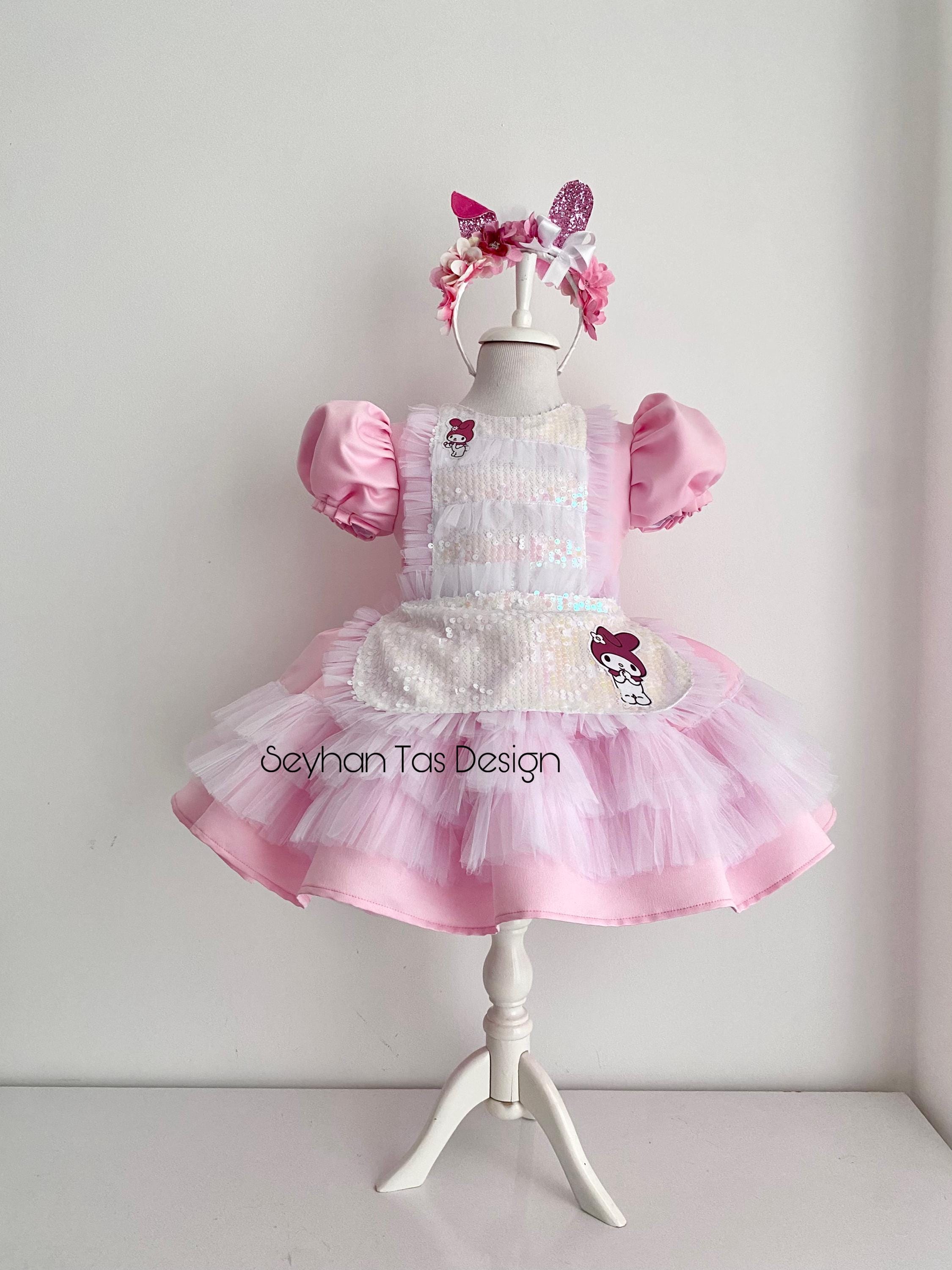 My Melody Inspired Tulle Princess Dress - Handmade Party Dress - Etsy My Melody Inspired Tulle Princess Dress - Handmade Party Dress - Etsy