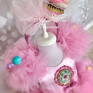 Verjaardagsjurk suikerspin, snoepjurk voor meisjes, snoepjurk peuter, snoepjurk meisjes, Candyland-jurk voor meisjes, snoepjurk voor baby