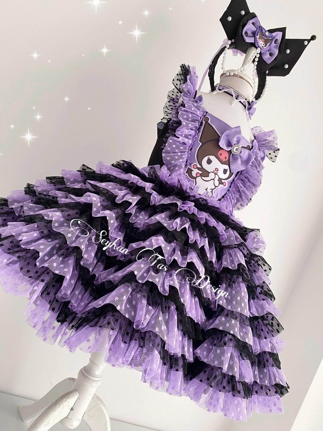 クロミ サンリオ 女の子用ドレス - キュートなパープル