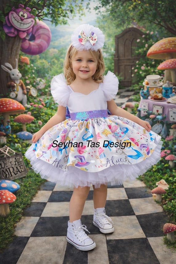 alice in wonderland dress up party Alice in Wonderland Dress: Tulle Skirt, Headband