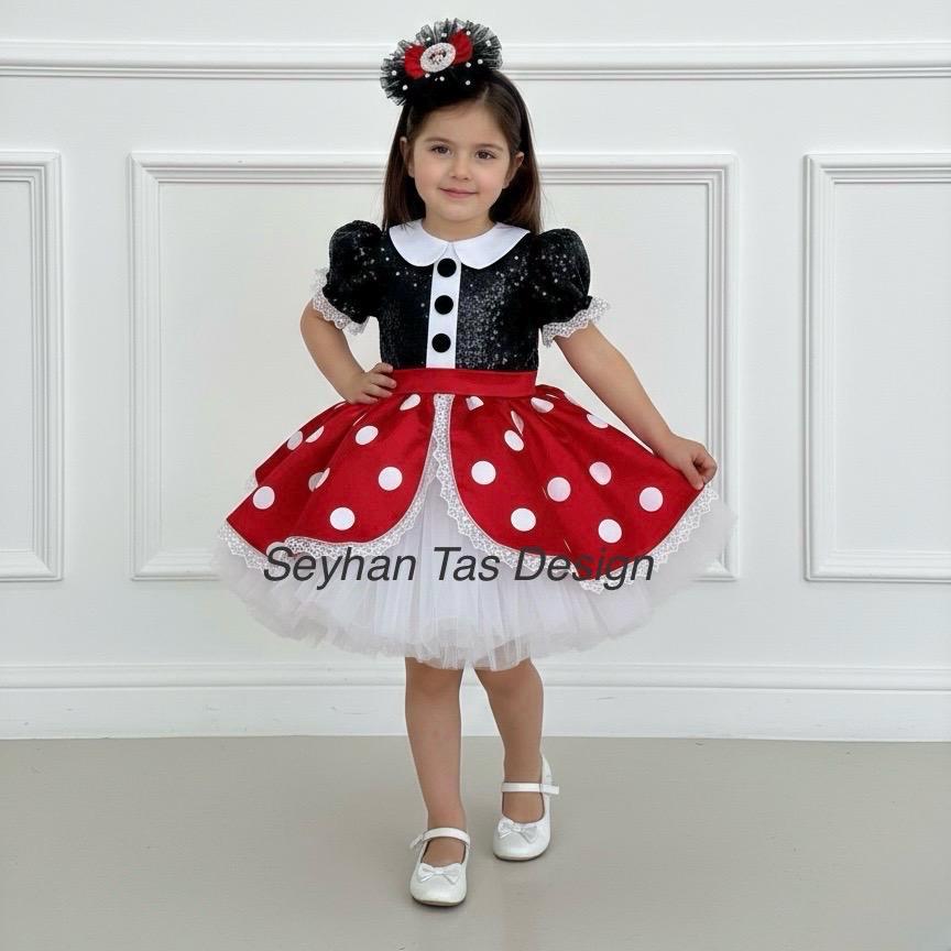 open lace back dress Miss Mouse Polka Dot Dress