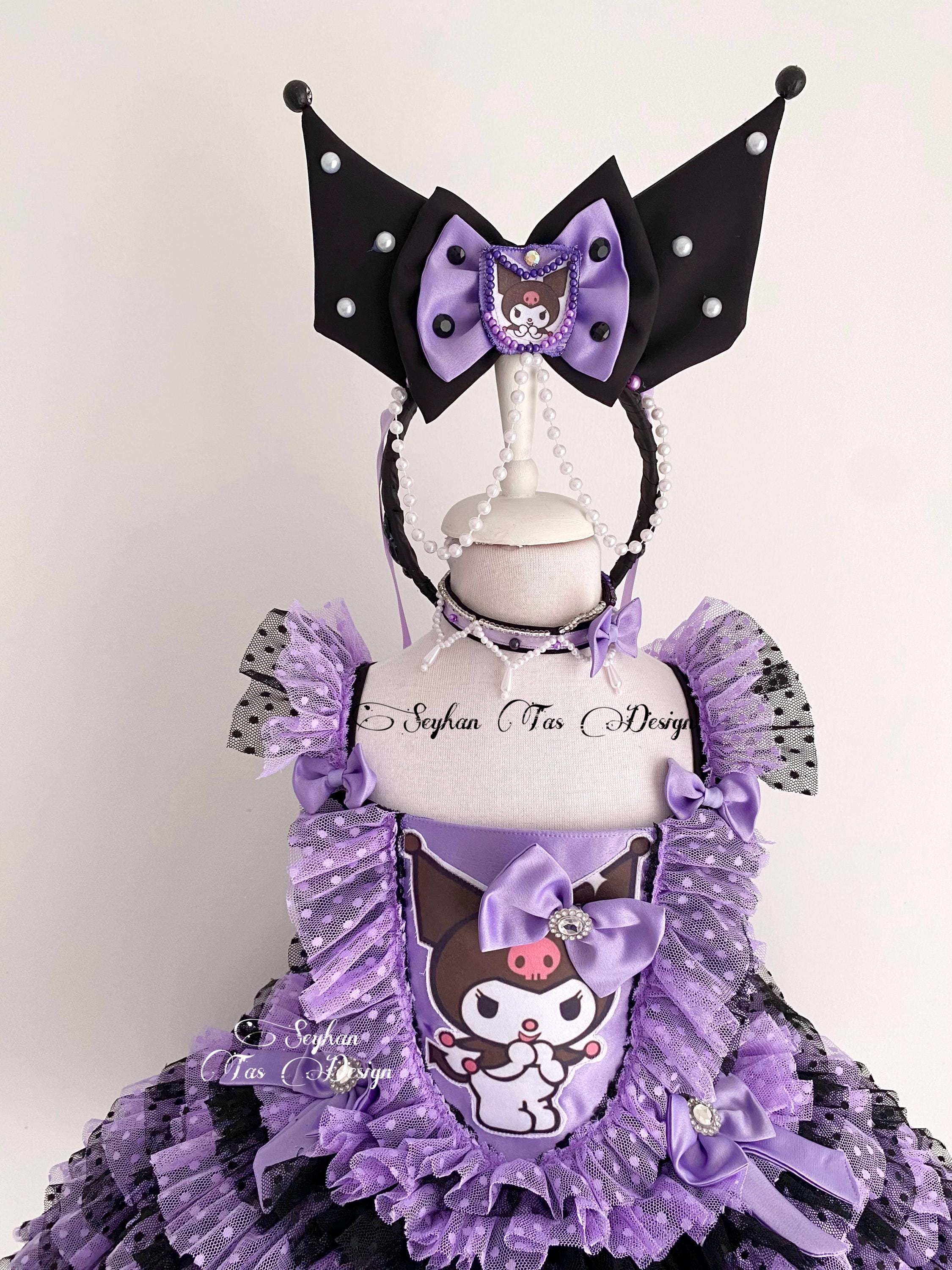 Kuromi Dress for Girls Purple & Black Tulle Kawaii Outfit, Handmade - Etsy Kuromi Dress for Girls Purple & Black Tulle Kawaii Outfit, Handmade - Etsy