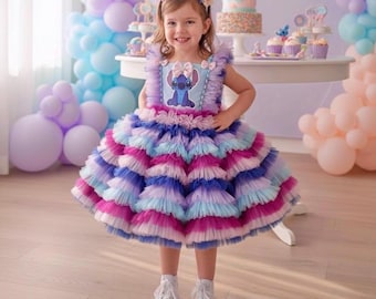 Stitch Inspired Tutu Dress: Girls' Costume Outfit