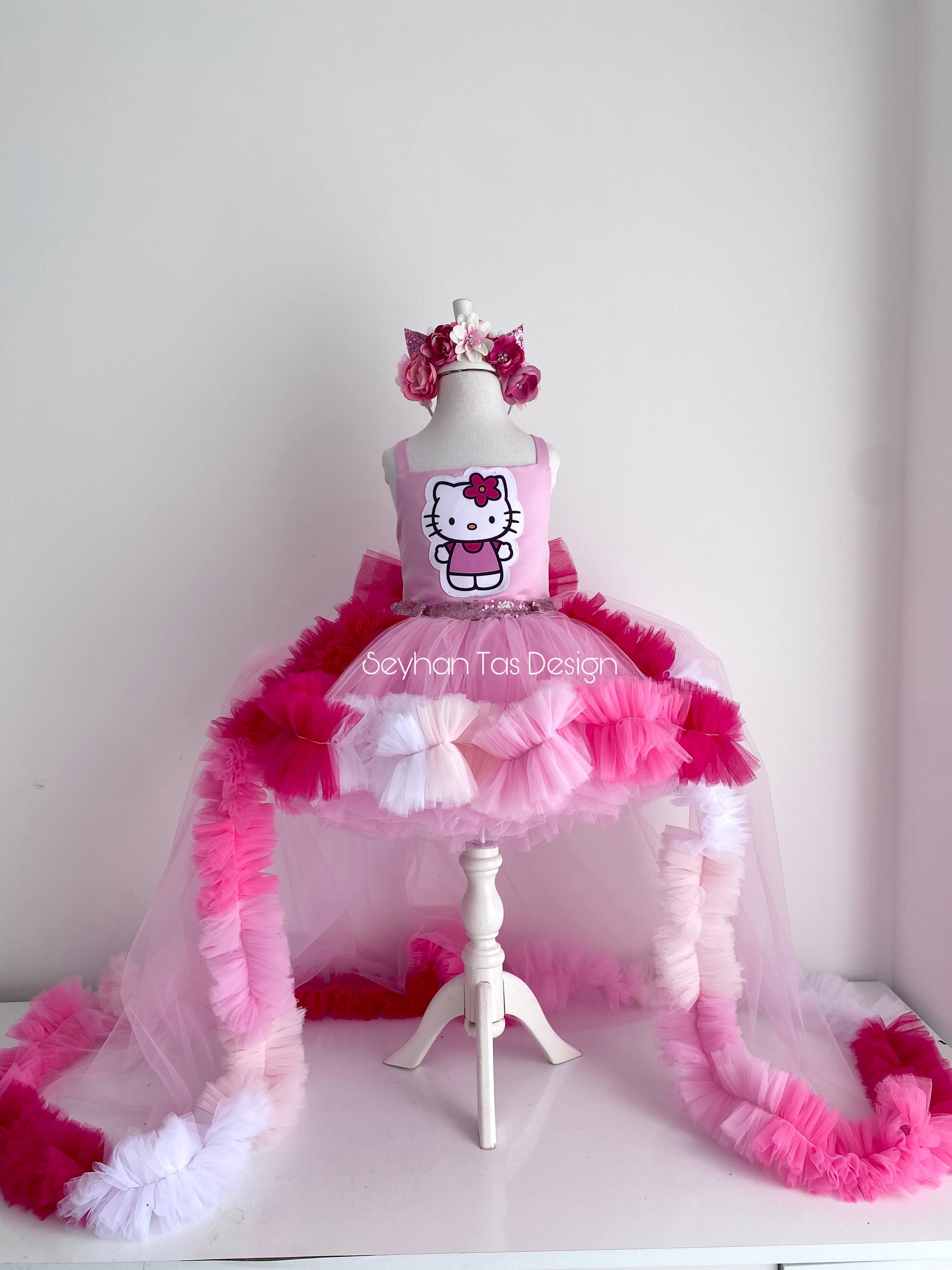 open lace back dress Sweet Onyx Party Kitty Cat in Dress | Cute Halloween Decorations