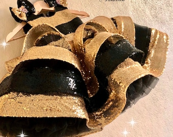 Vestido de lentejuelas de abejorro dulce: disfraz de cumpleaños para niña pequeña