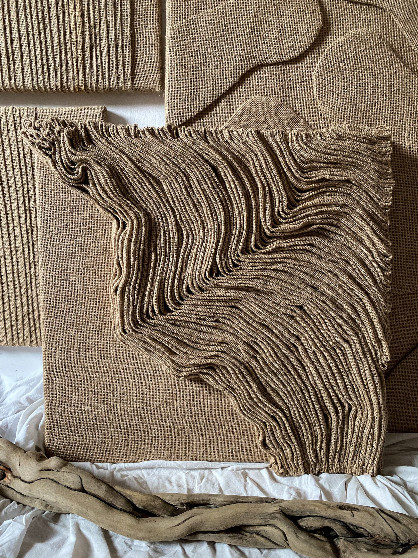 Jute Wabi Sabi Wall Art, Jute Minimalist Wall Art, Neutral Jute Minimal