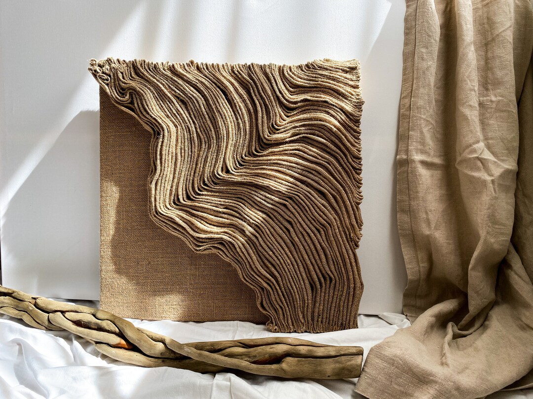 Jute Wabi Sabi Wall Art, Jute Minimalist Wall Art, Neutral Jute Minimal