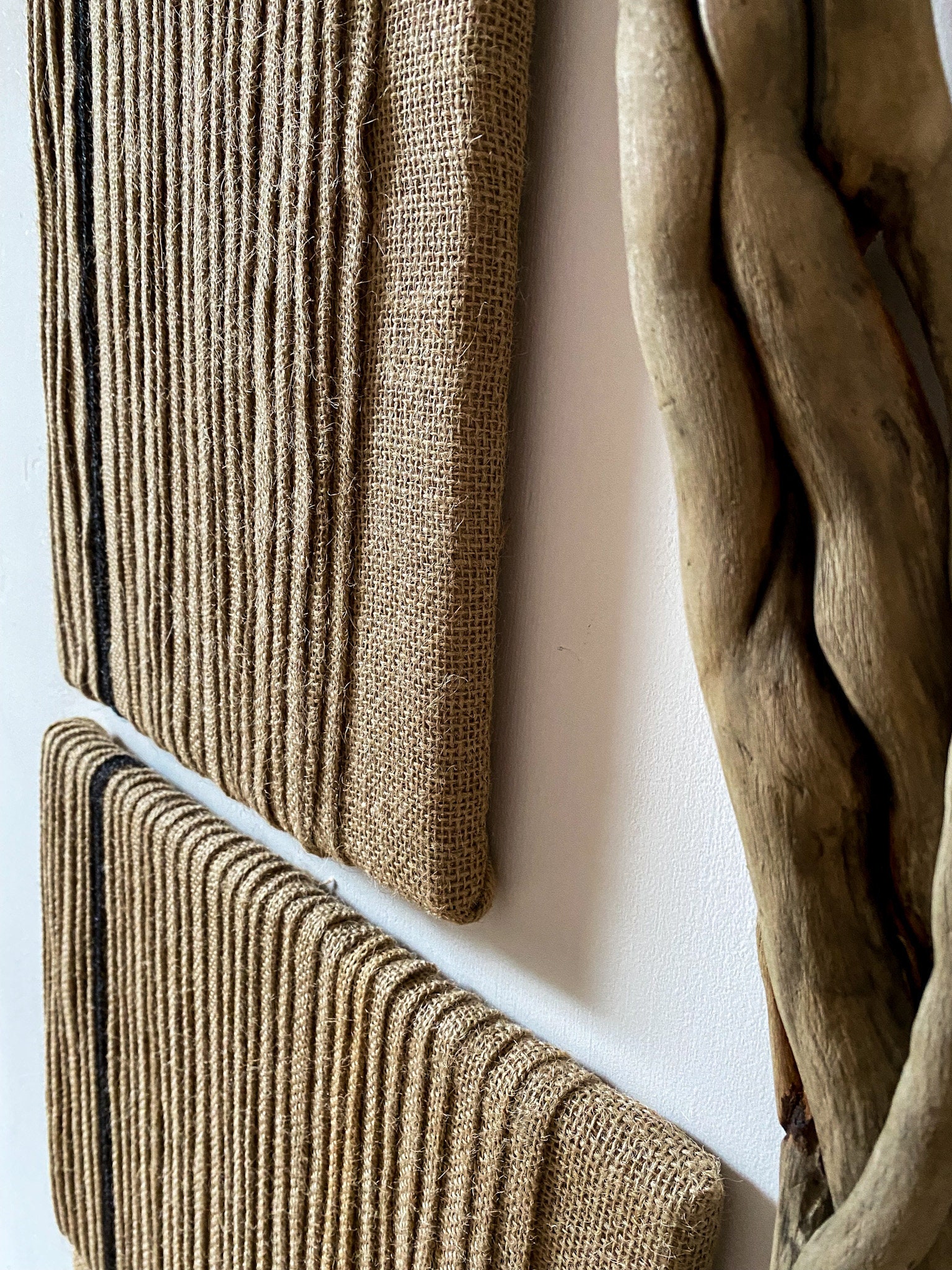 Photo inspiration: Fresh Look at Textured Jute Wall Art Minimalist Japandi Decor Wabi Sabi Art
