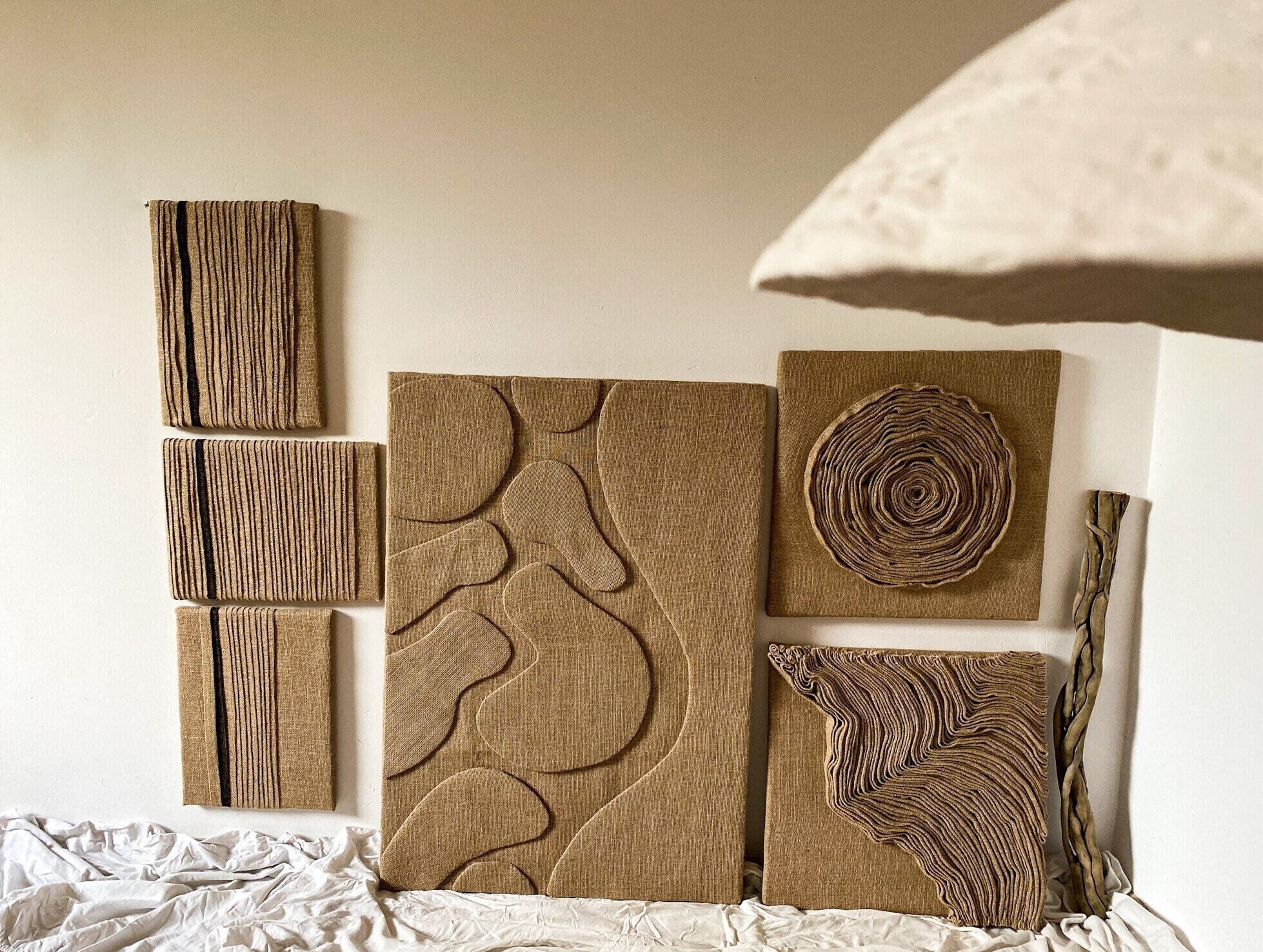 Jute Wabi Sabi Wall Art, Jute Minimalist Wall Art, Neutral Jute Minimal