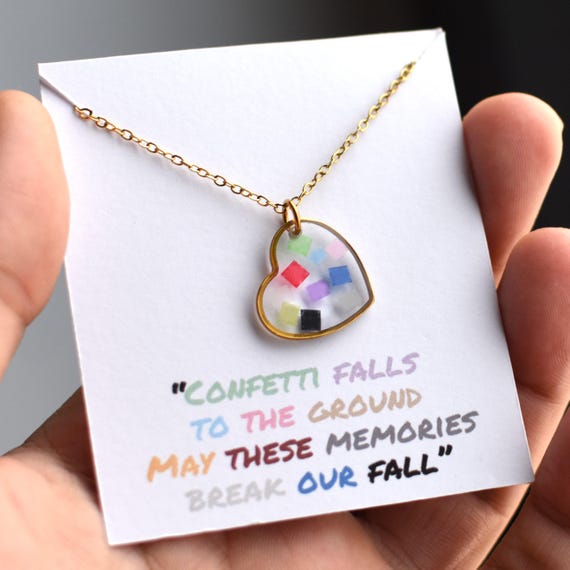 Necklace With Real Confetti Collected at Taylor Swift's Eras