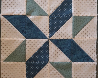 2-sterrenblok uit de Star Quilt 2024, 4-sterrenblok tegelijk, 12-inch quiltblok, patchworkblok, traditioneel patchwork