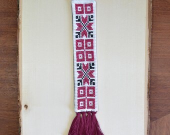 Palestinian Embroidery Bookmark -  Tiles