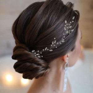 Crystal headpiece Bridal headpiece Bridal hair piece Wedding hair piece Bridal hair vine Bridal headband Rhinestone headpiece