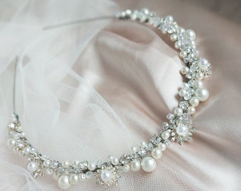 Pearl bridal headband | Wedding hair accessory | Pearl headpiece