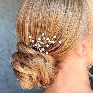 Pearl Bridal Hair Pins Set – Minimalist Wedding Hair Accessories for Bride