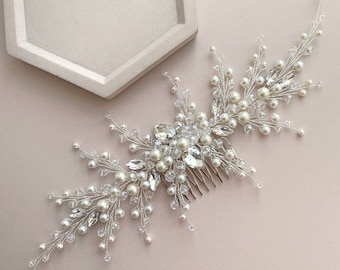 Pearl bridal hair comb | Elegant wedding hair accessory | Bride headpiece