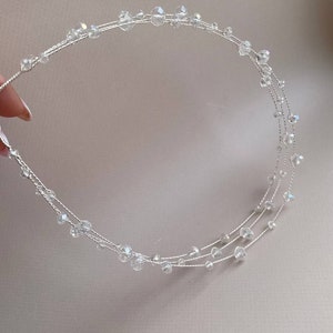 Simple crystal headband Bridal headband Wedding headband Bridal hair piece Bridal headpiece Wedding headpiece Bridal hair vine Crystal
