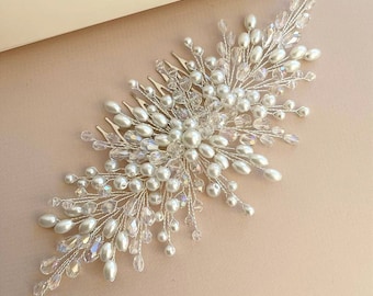 Pearl bridal hair comb | Elegant wedding hair accessory | Bride headpiece