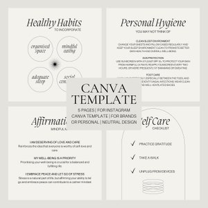 Elevate Your Feed: Self-care Instagram Post Canva Template Wellness