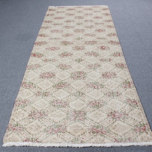 Handmade Oushak Rug, Excellent Rug for your Hallway, 2.7x7.2 ft Rug, Turkish Runner Rug, Anatolian Rug, Organic Rug for Stairs