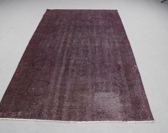 Large Rug, Vintage Rug, Turkish Rug, Oushak Rug, Rugs For Dining Room, 4.9x8.5 ft Purple Rug, Bedroom Rug, Large Area Rug,