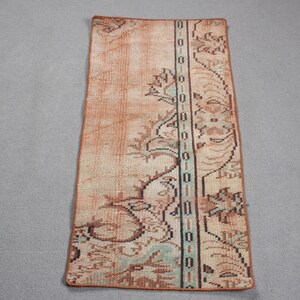 Turkish Rug, Vintage Rug, 2x4 Small Rugs, Antique Rug, Rugs For Entry, 1.6x3.3 ft Brown Rug, Turkish Rug With Geometric Patterns, Wool Rug
