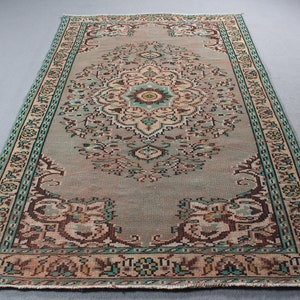 Vintage Rug, Large Rug, Turkish Rug, Antique Rug, Rugs For Bedroom, 5.1x8.1 ft Brown Rug, Oriental Rug, Large Wool Rug,