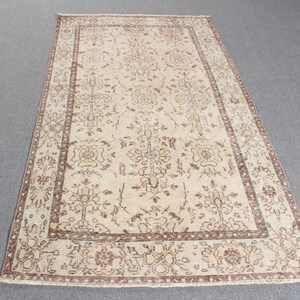 Turkish Rug, 4x7 Area Rugs, Vintage Rug, Oushak Rug, Rugs For Dining Room, 3.8x6.8 ft Beige Rug, Boho Chic Turkish Rug, Boho Area Rug,