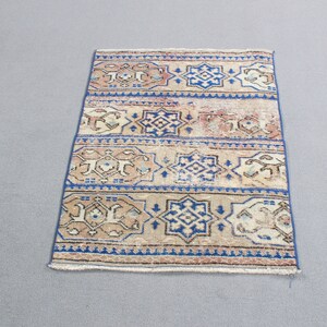 Vintage Rug, Turkish Rug, Small Rug, Oushak Rugs, Rugs For Kitchen, 2.4x3.2 ft Beige Rug, Oushak Rug, Small Turkish Rug,
