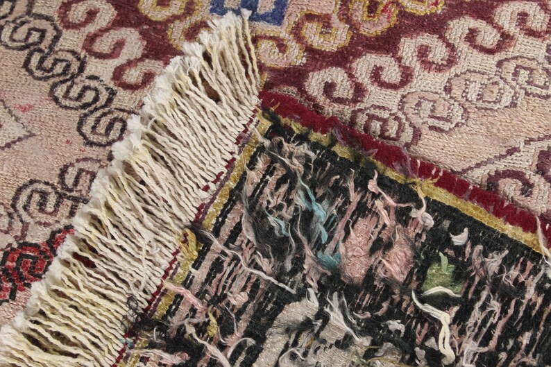 Piccolo Kilim, Kilim turco, Kilim vintage, Oushak Kilim, Tappeti per il bagno, Tappeto anatolico, Kilim beige, Kilim etnico, Kilim per l'asilo nido, immagine 9