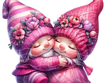 Mother's Day Love Gnomes - Digital Clipart PNG