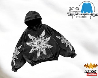 Oversized Angel-Inspired Gothic Hoodie | Comfortable Cotton Pullover | Casual Hip-Hop Style Sweatshirt | Stylish Autumn Women’s Clothing