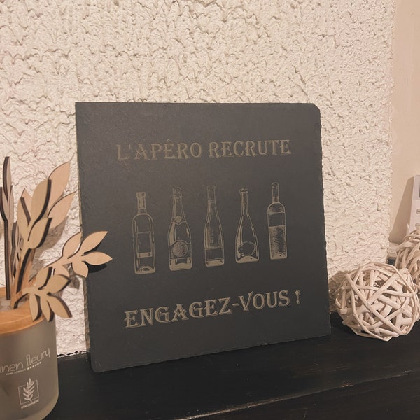 Plateau de service en ardoise - apéro