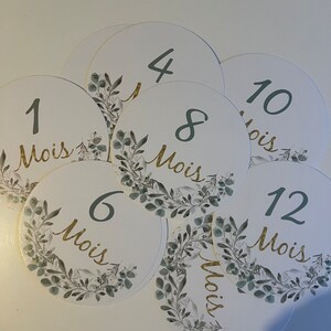 Carte étape bébé enfant naissance grossesse cadeau ; Custom-sell