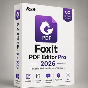 Foxit PDF Editor Pro 2026 : Édition, conversion et formulaires PDF (Téléchargement numérique)