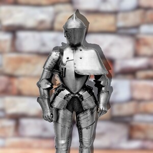 New Medieval Armor Suit - 15th Century Suit Of Armor - Battle Warrior Steel Wearable LARP Armor Suit Halloween Costume Gift Item