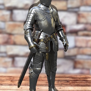 Medieval Combat Full Body Armor Suit Fully Wearable Knight Armor Suit Battle Warrior Steel Wearable Armor Suit Halloween Gift Item