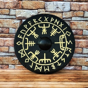Authentic Battle worn Viking Shield The Compass Cosplay Battle Ready Shield Fully Functional Shield For Battle- Best For Gift