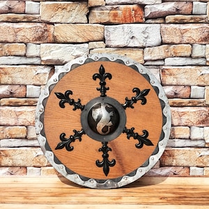 Battle worn Viking Shield The Last Kingdom Cosplay Battle Ready Shield Fully Functional Wooden Shield For Battle- Best For Gift