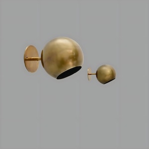 Mid century Eyeball Brass Wall Sconce Italian Brass Light Modern Stilnovo Style Wall Sconce Vanity Light, Bathroom Light